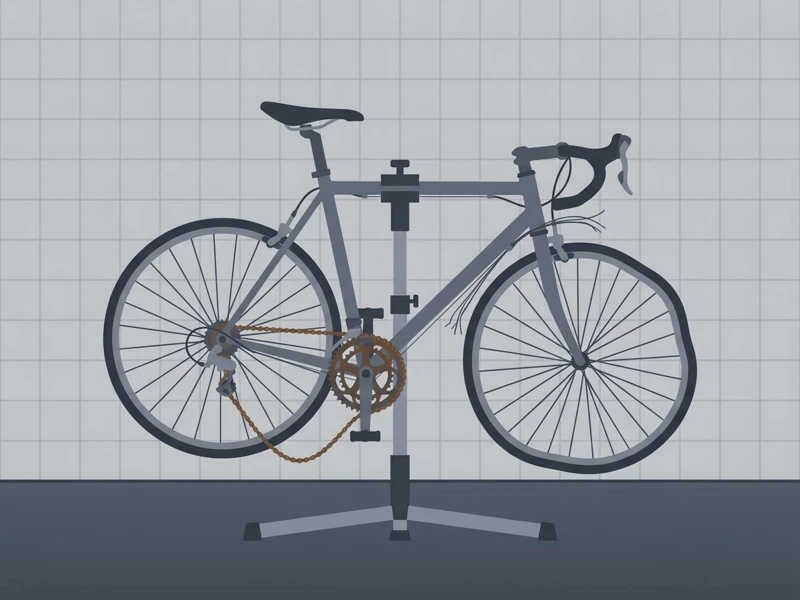 Exemple de vélo à la transmission encrassée avant entretien